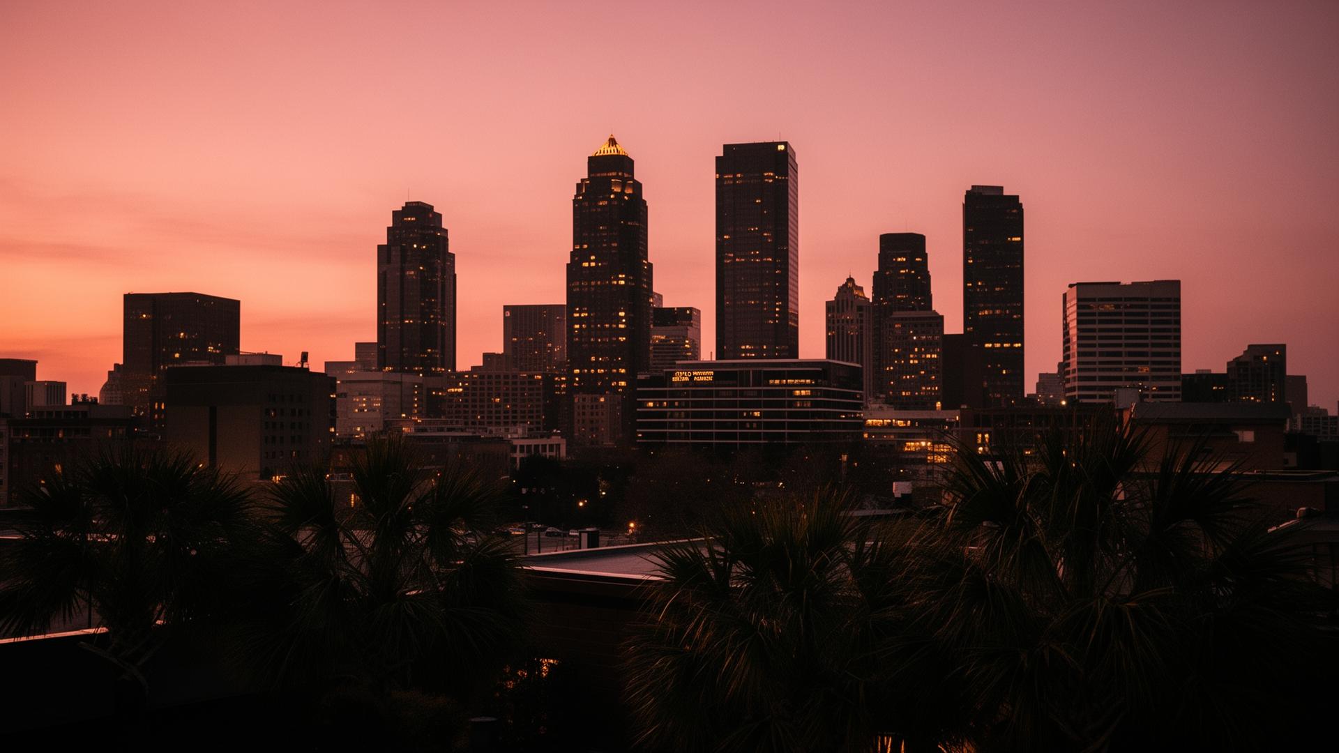 Atlanta skyline at twilight